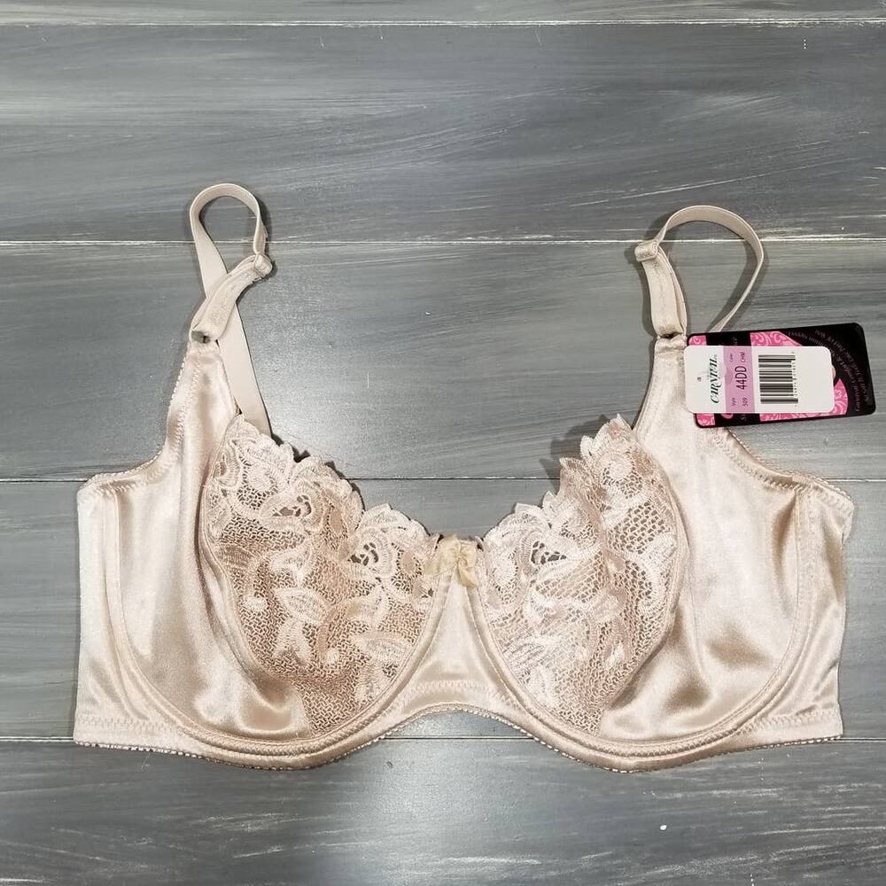 Carnival Bra‎ Underwire Minimizer 509 Satin and Lace 44DD Champagne